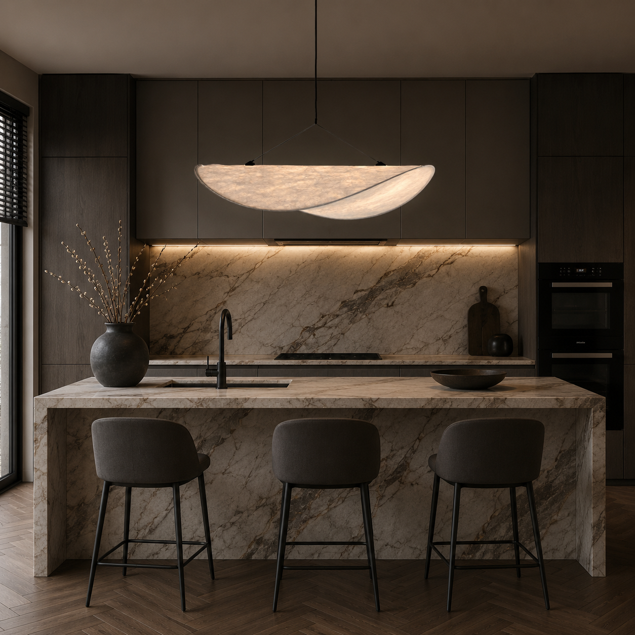Casa Lumière Japandi Zijde Stoffen Hanglamp - Organisch Minimalistisch Wit Design Lamp