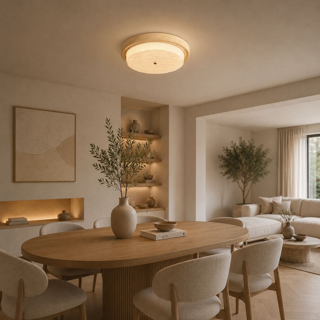 Casa Lumière Plafondlamp met Glazen Diffuser - Warm Wit LED Design Lamp