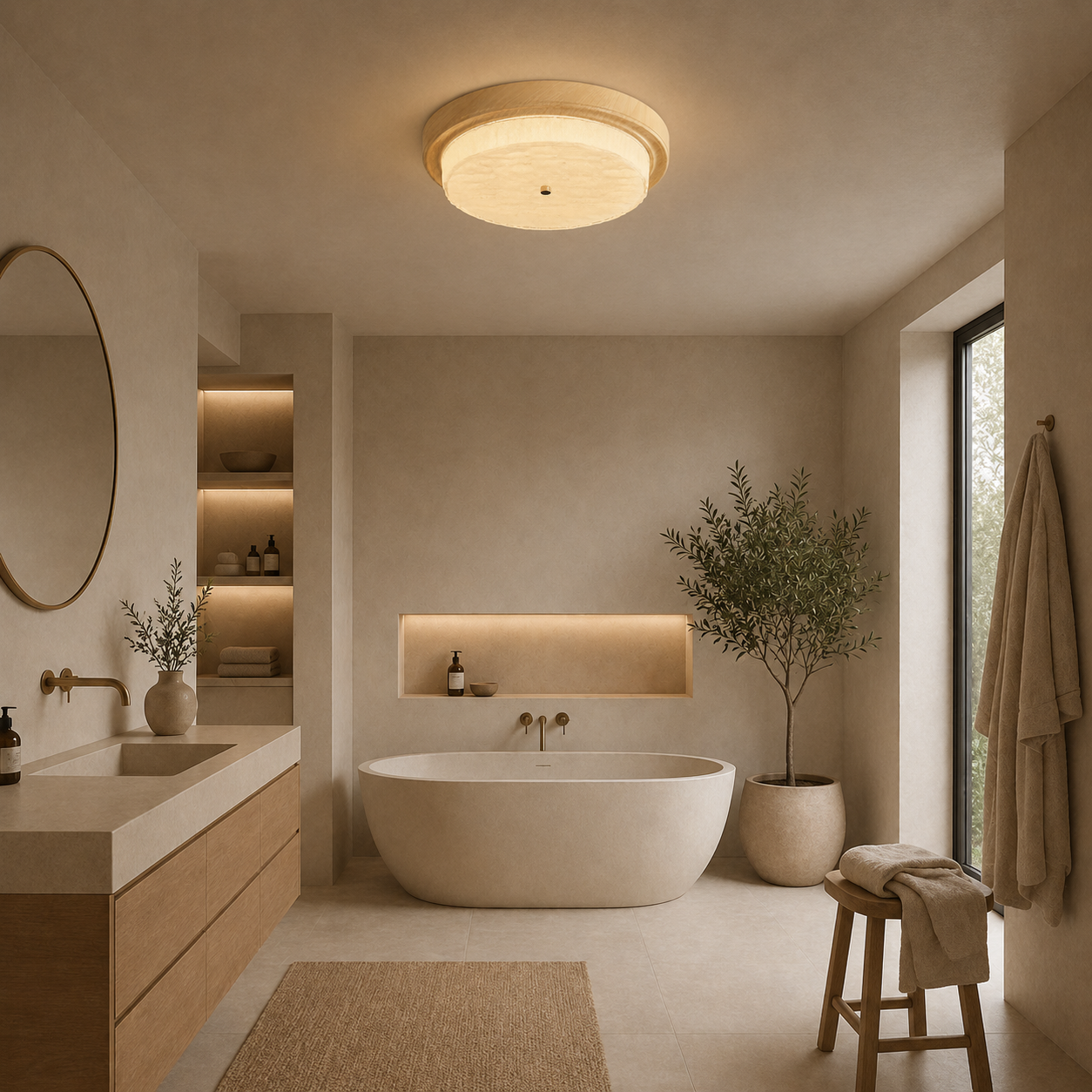 Casa Lumière Plafondlamp met Glazen Diffuser - Warm Wit LED Design Lamp
