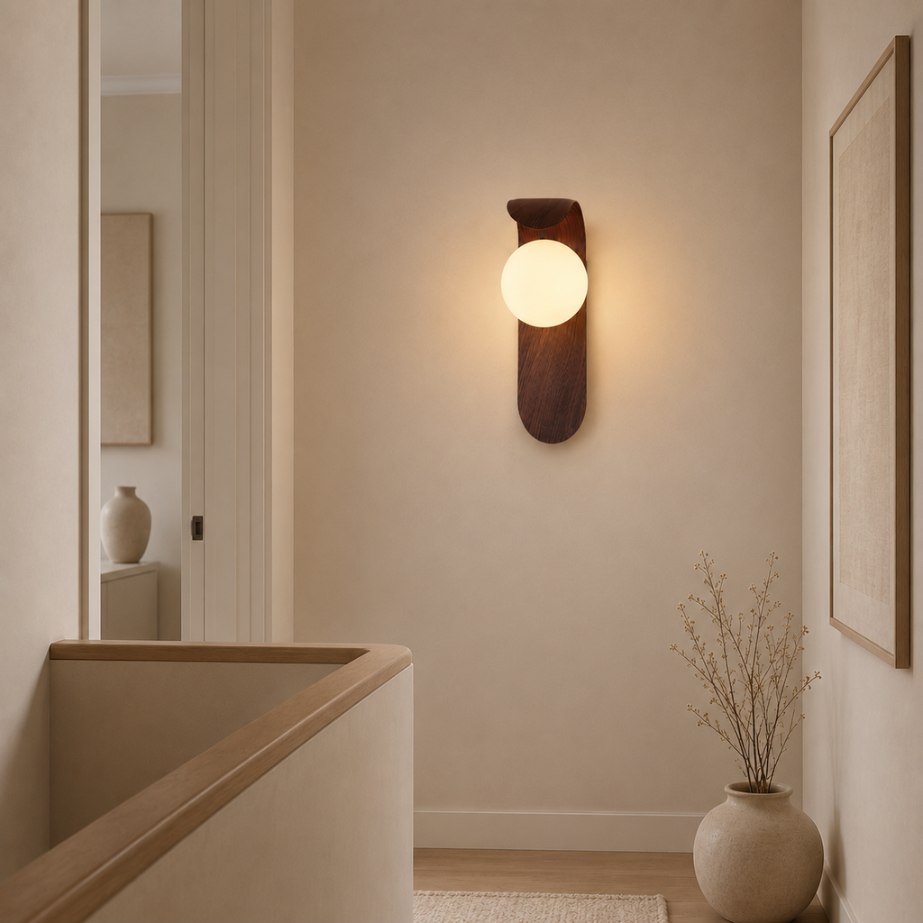 Casa Lumière Nordic Wandlamp van Hout & Glas - Warme Design Lamp