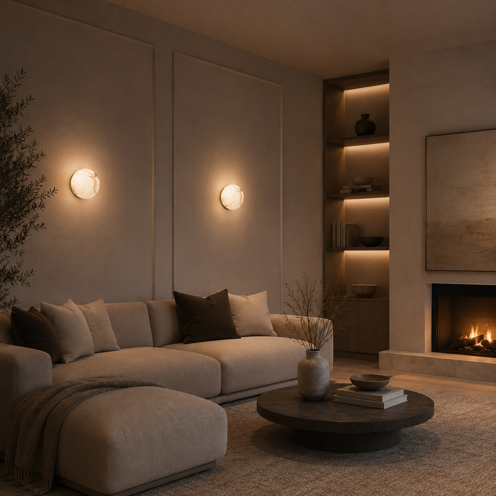 Casa Lumière Alabaster Plafondlamp - Design Lamp & Zachte Sfeerverlichting