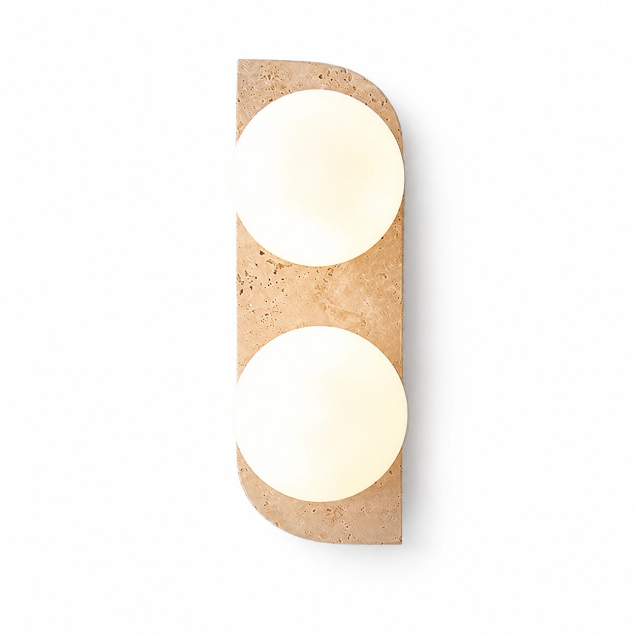 Casa Lumière Wandlamp Travertine Natuursteen - Ronde Design Lamp