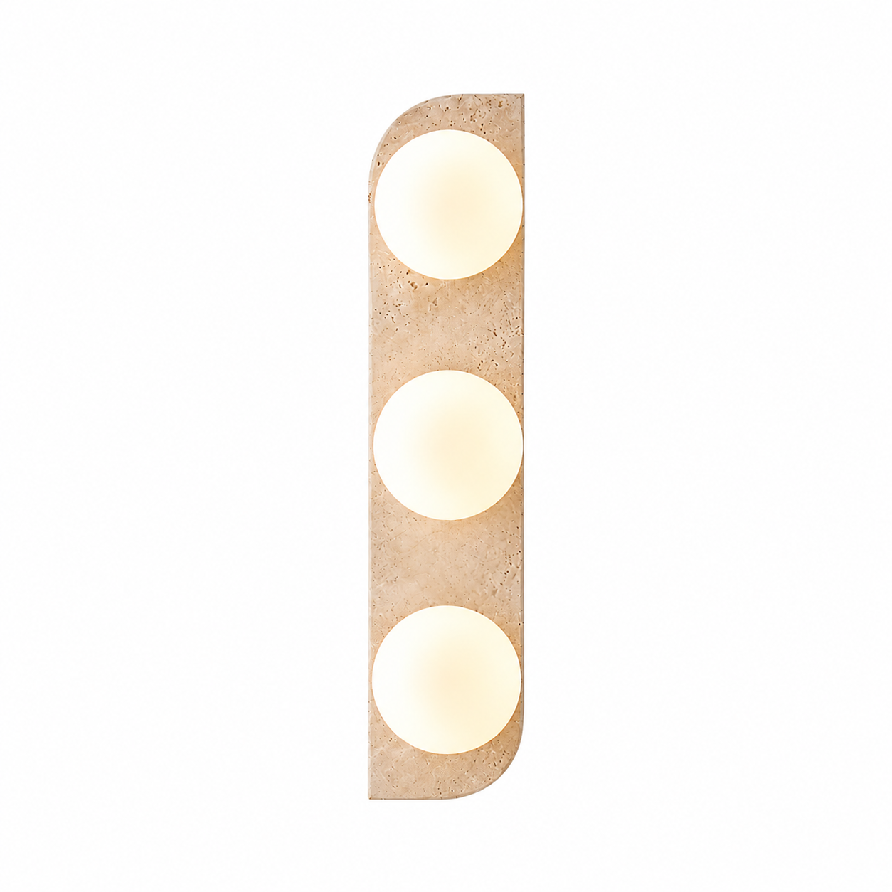 Casa Lumière Wandlamp Travertine Natuursteen - Ronde Design Lamp