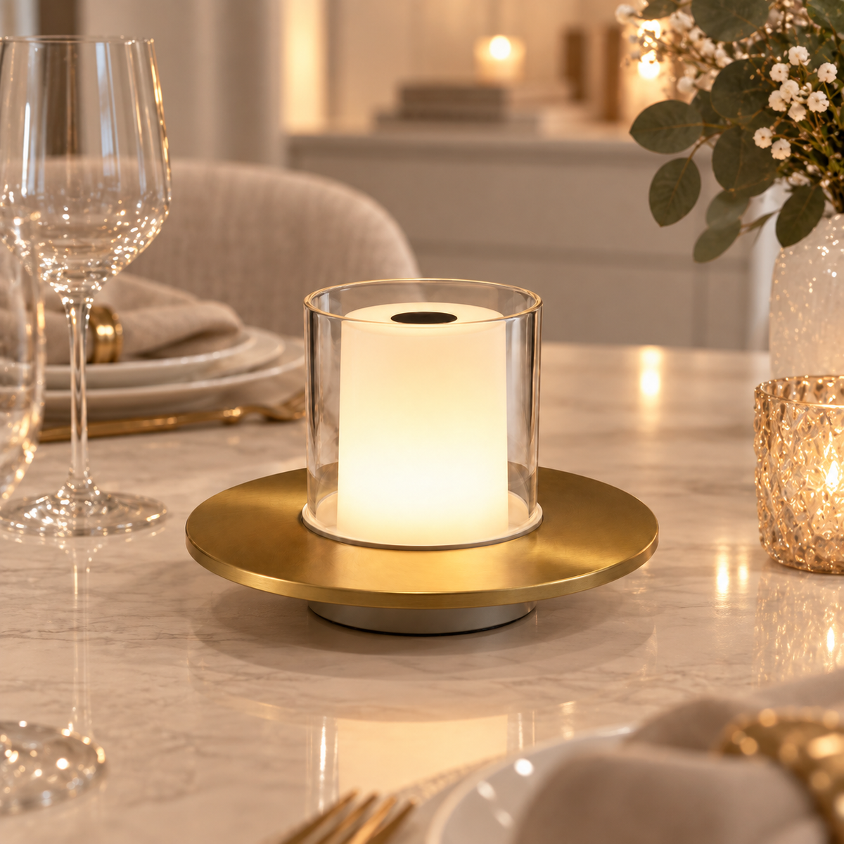Casa Lumière Oplaadbare Tafellamp - Dimbare Kaarsenlamp