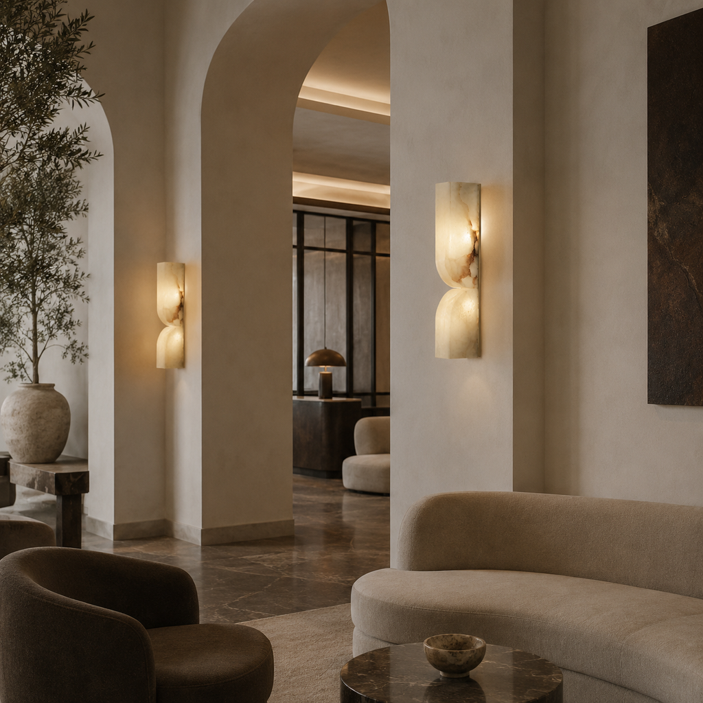 Casa Lumière Moderne Alabaster Wandlamp - Zacht Diffuus Licht