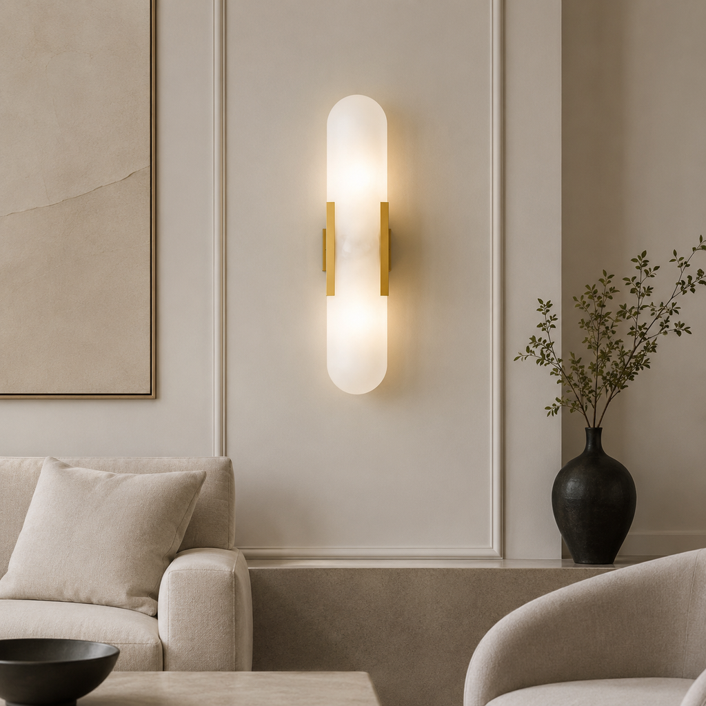 Casa Lumière Nordic Alabaster Natuurlijke Wandlamp - Moderne Wandverlichting van Alabaster