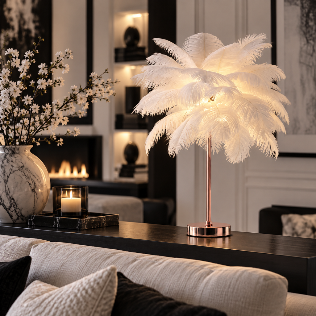 Casa Lumière Ostrich Table Lamp - Designer Lamp Ambient Lighting