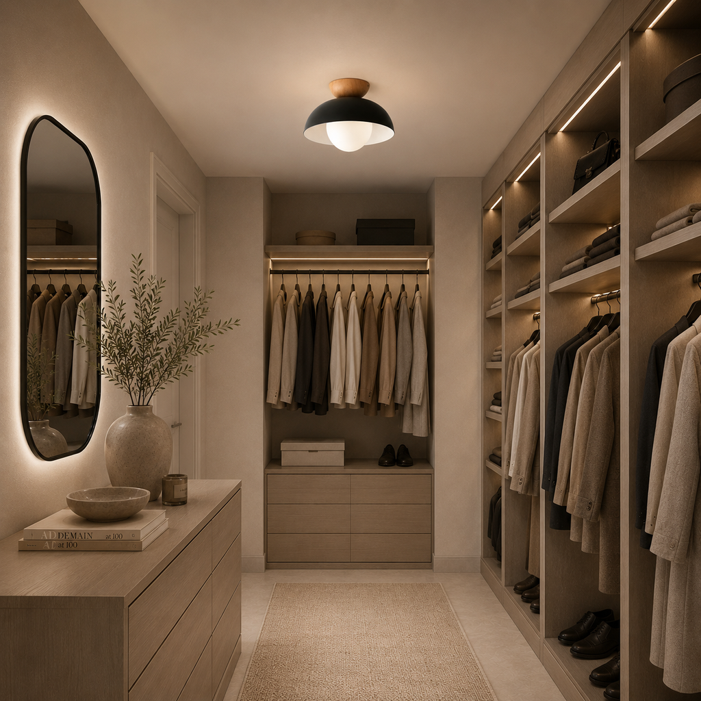 Casa Lumière Nordic Plafondlamp – Houten Accent & Warme Sfeerverlichting