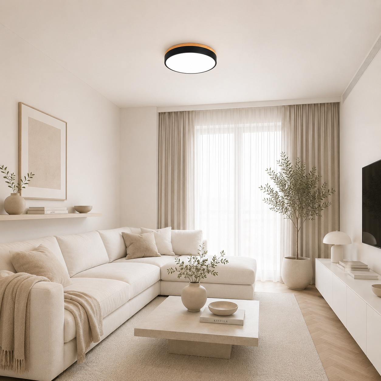 Casa Lumière Nordic Minimalistische LED Plafondlamp - Ronde Flush Mount met Acryl Design