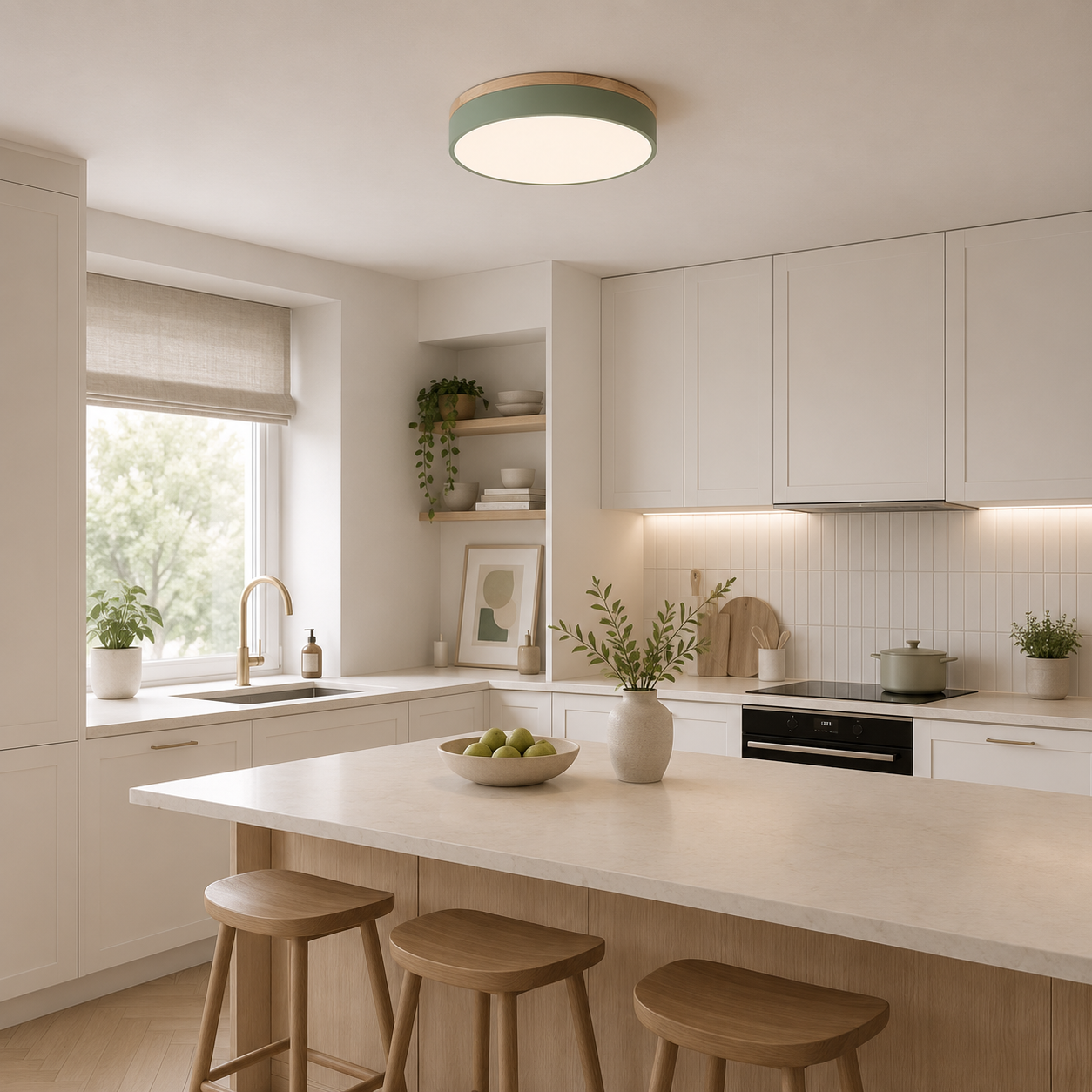 Casa Lumière Nordic Minimalistische LED Plafondlamp - Ronde Flush Mount met Acryl Design