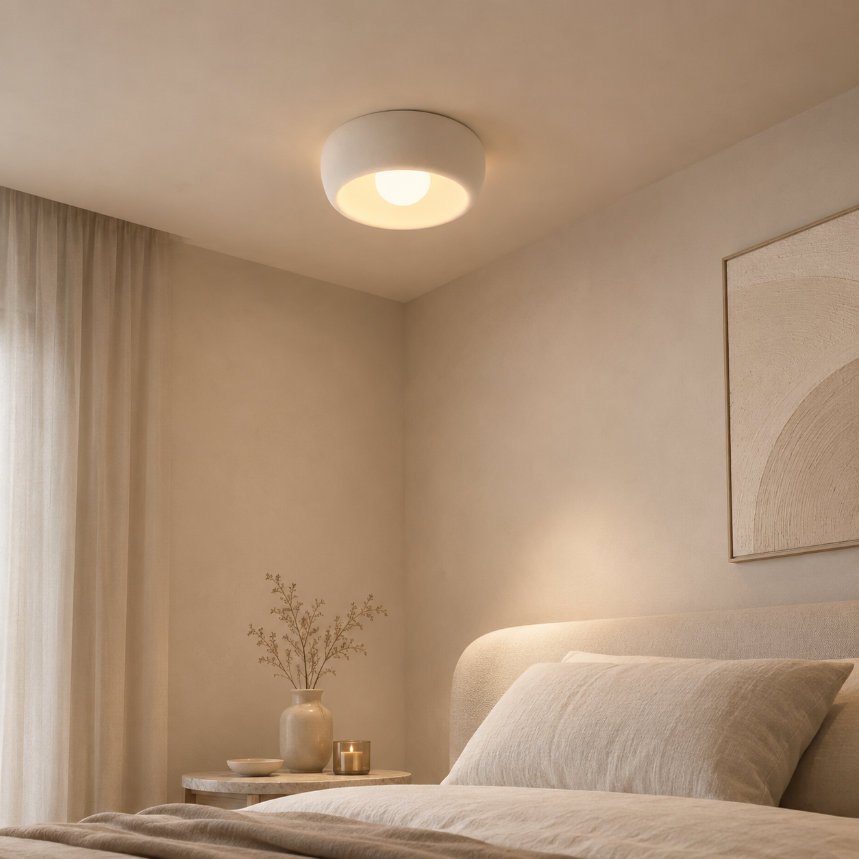 Casa Lumière Ronde Plafondlamp - Warme Design Lamp Sfeerverlichting