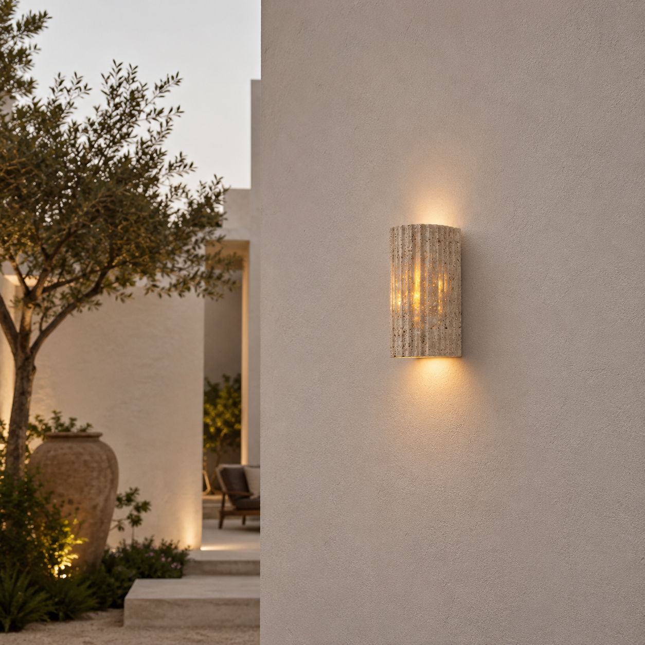 Casa Lumière Travertine Wandlamp - Wandverlichting voor Binnen & Buiten