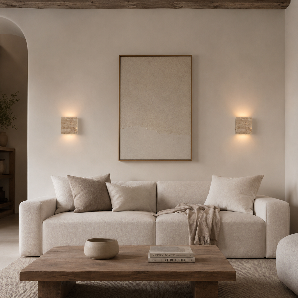 Casa Lumière Travertine Wandlamp - Up & Down Verlichting voor Binnen & Buiten