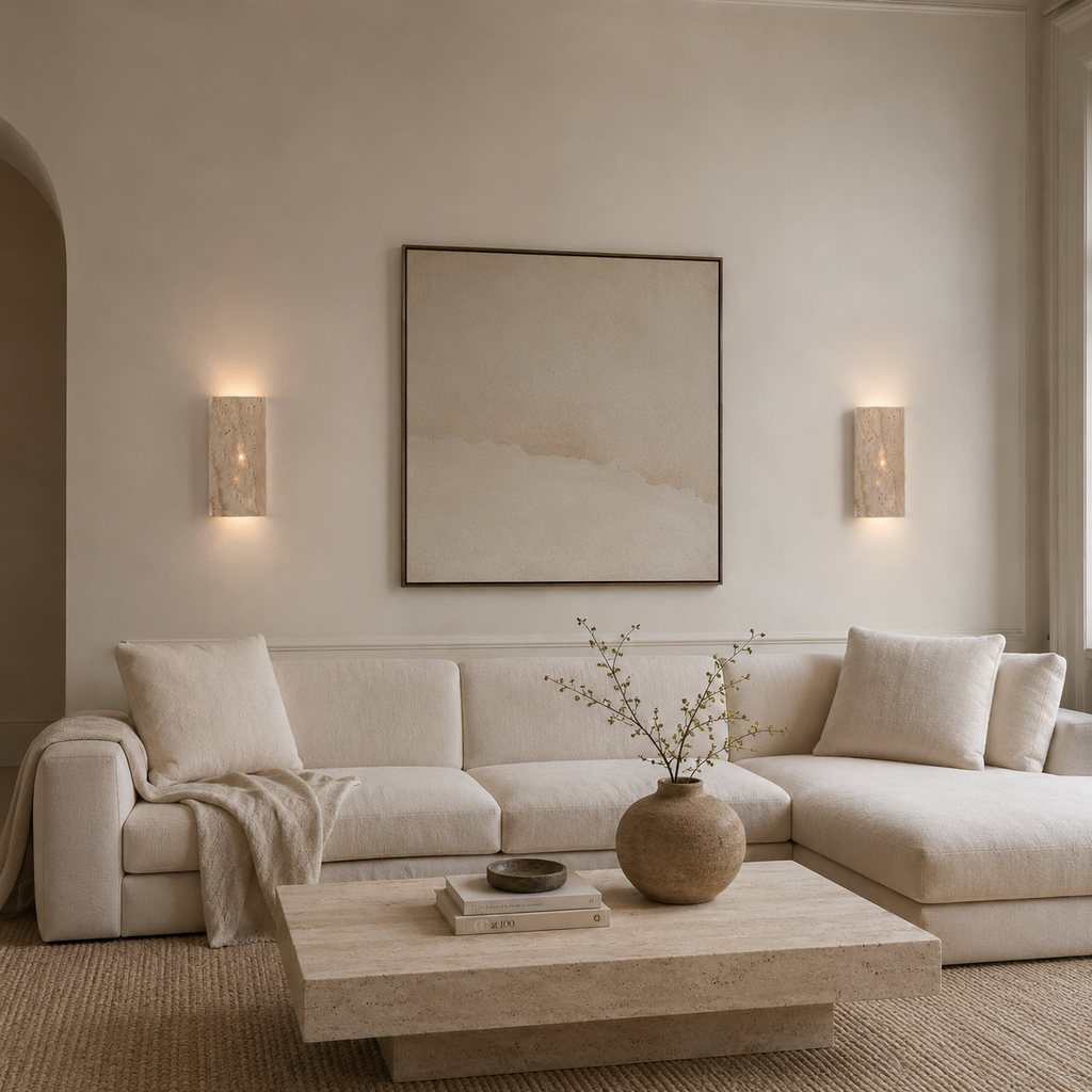 Casa Lumière Travertine Wandlamp - Up & Down Verlichting voor Binnen & Buiten