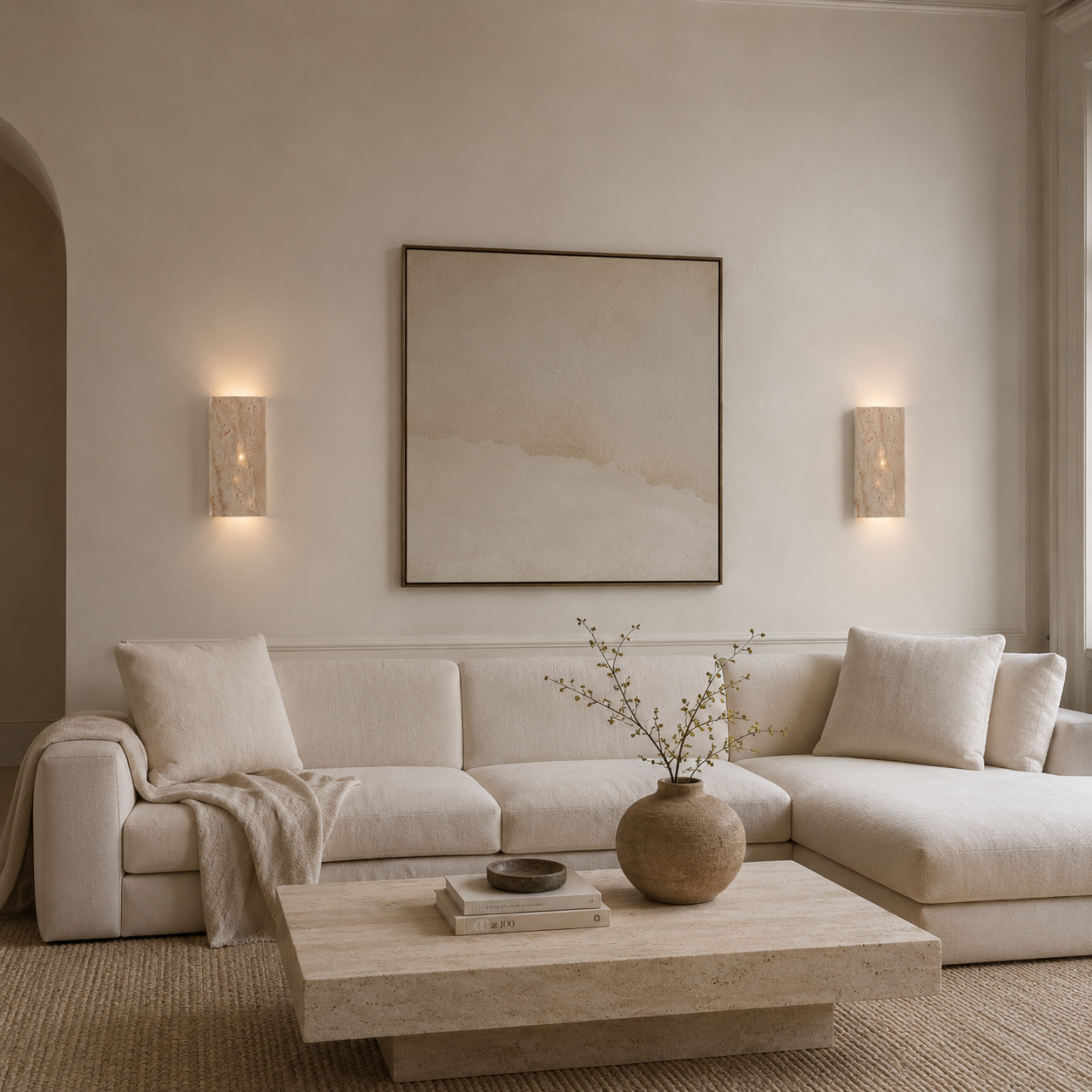 Casa Lumière Travertine Wandlamp - Up & Down Verlichting voor Binnen & Buiten