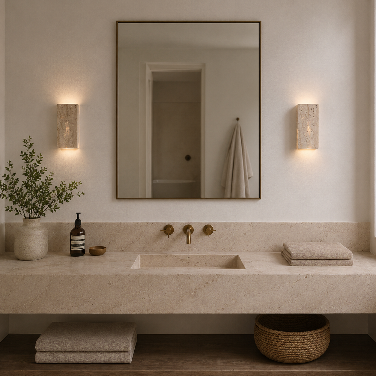 Casa Lumière Travertine Wandlamp - Up & Down Verlichting voor Binnen & Buiten