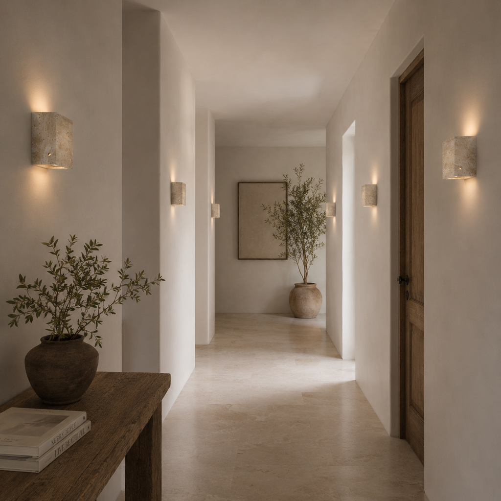 Casa Lumière Travertine Wandlamp - Up & Down Verlichting voor Binnen & Buiten