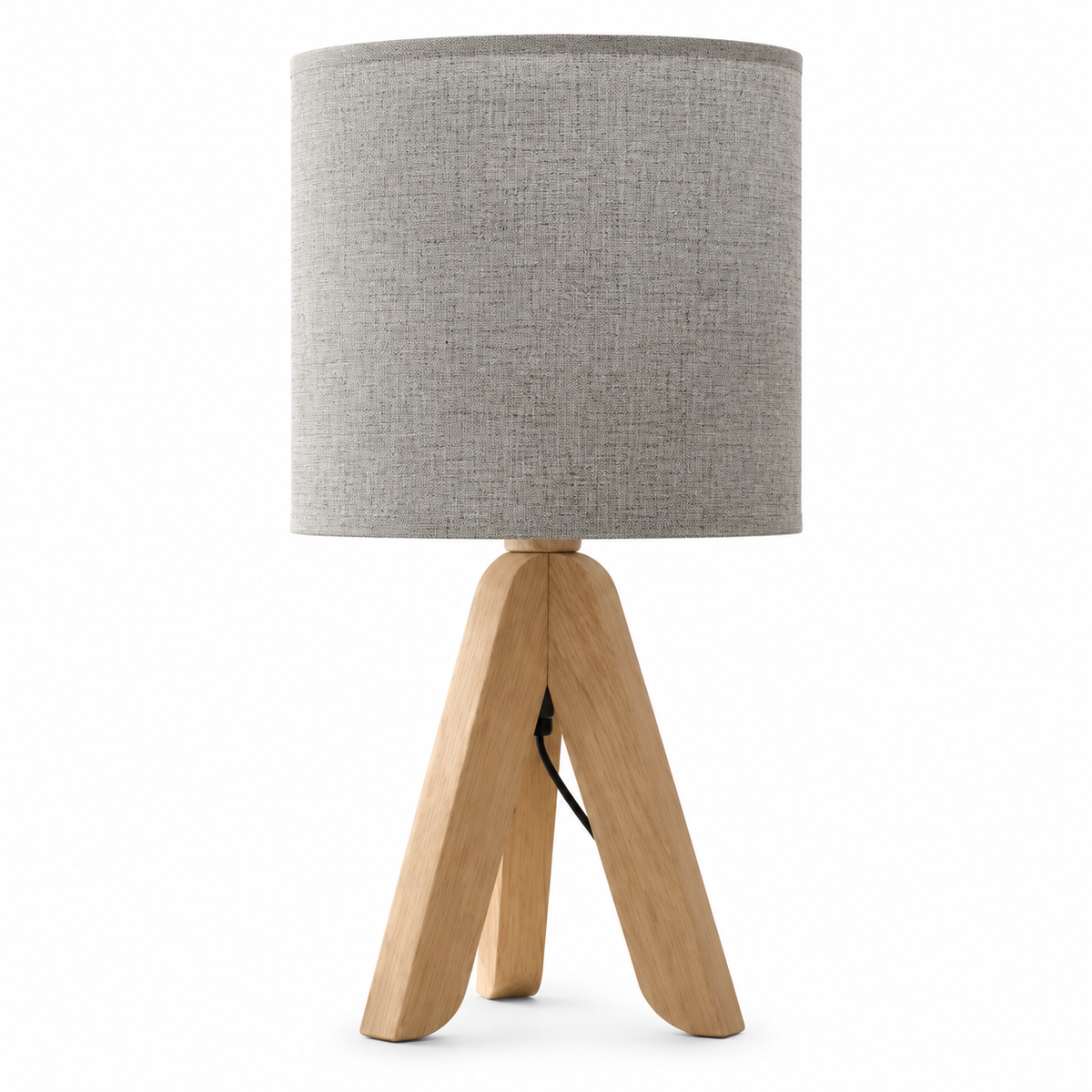 Casa Lumière Houten Tafellamp met Linnen Kap