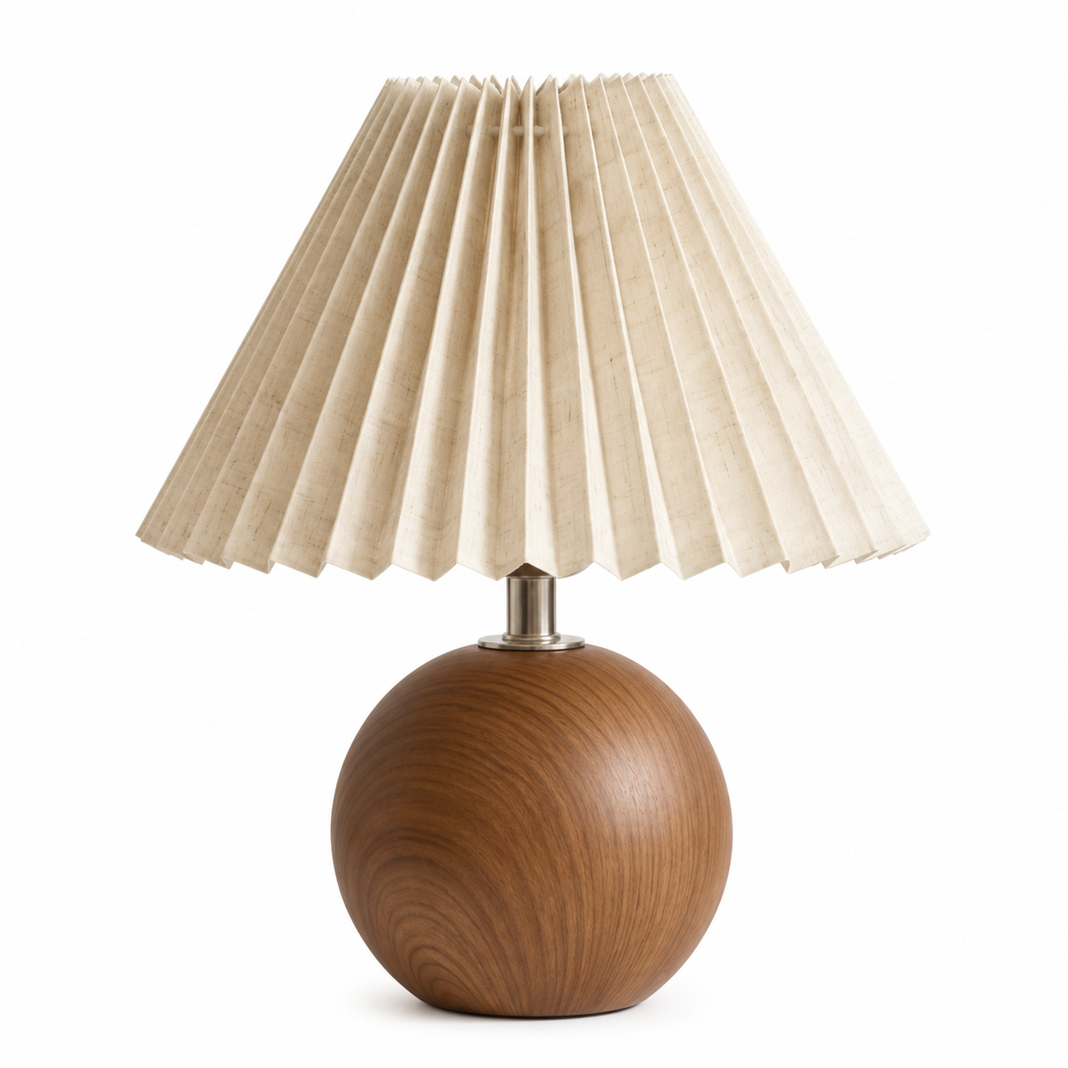 Casa Lumière Vintage Tafellamp - Keramiek & Geplooide Kap