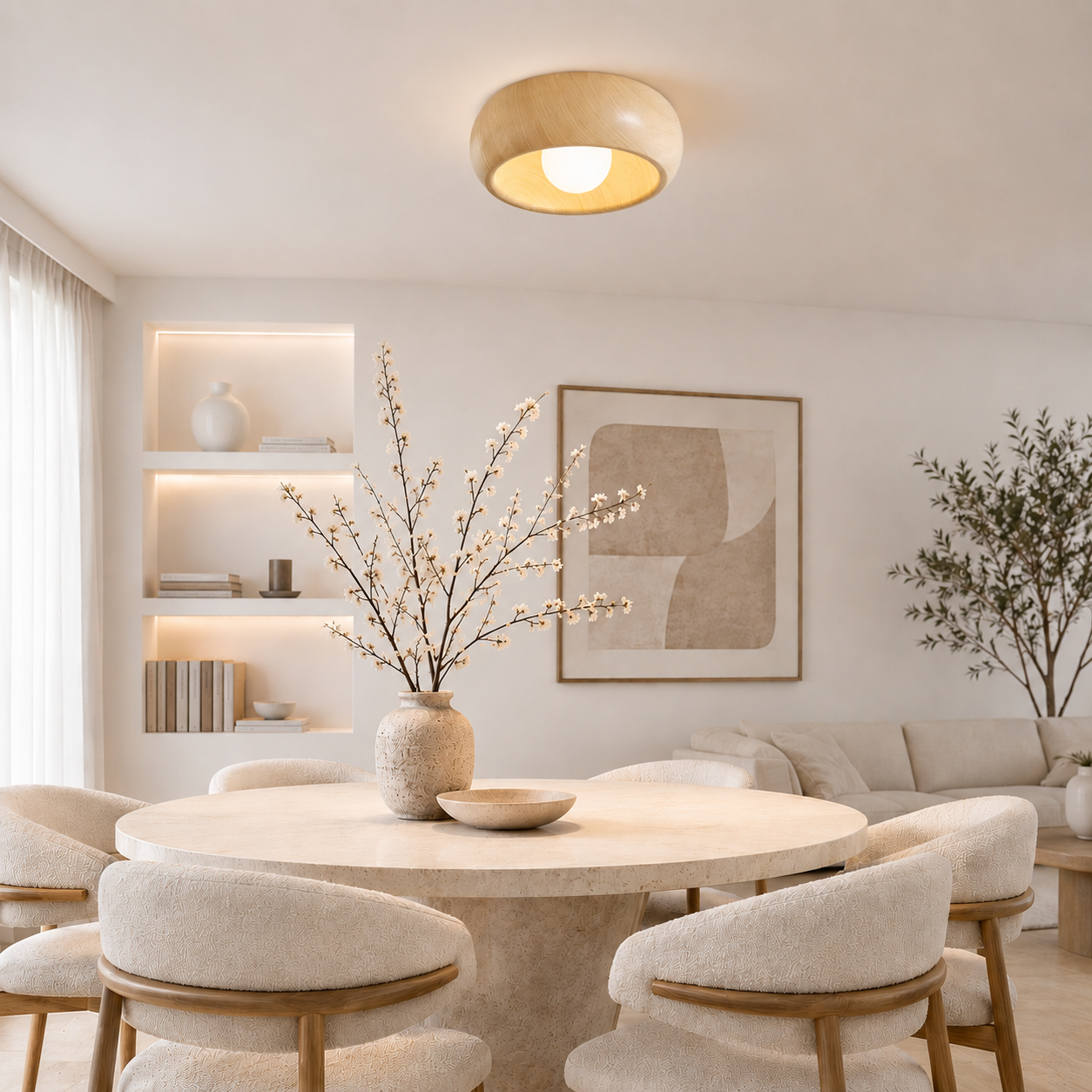 Casa Lumière Ronde Plafondlamp - Design Lamp met Warm LED licht