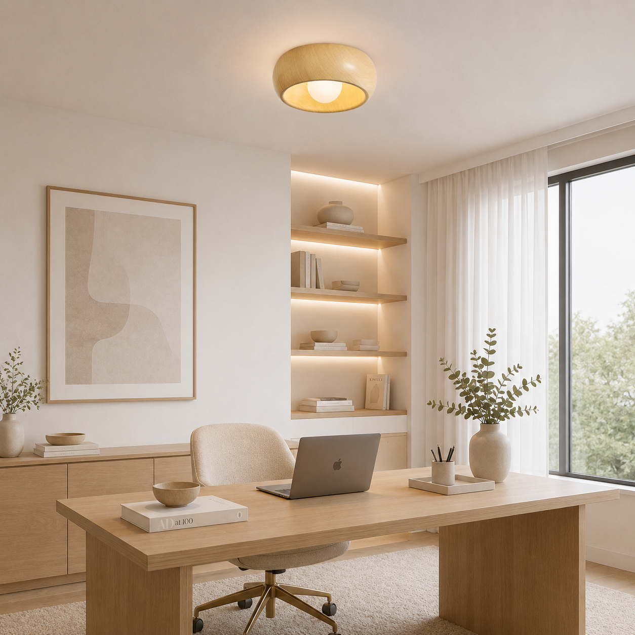 Casa Lumière Ronde Plafondlamp - Design Lamp met Warm LED licht