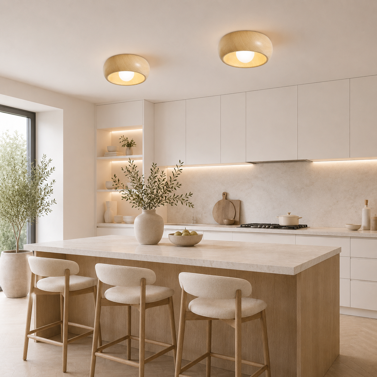Casa Lumière Ronde Plafondlamp - Design Lamp met Warm LED licht