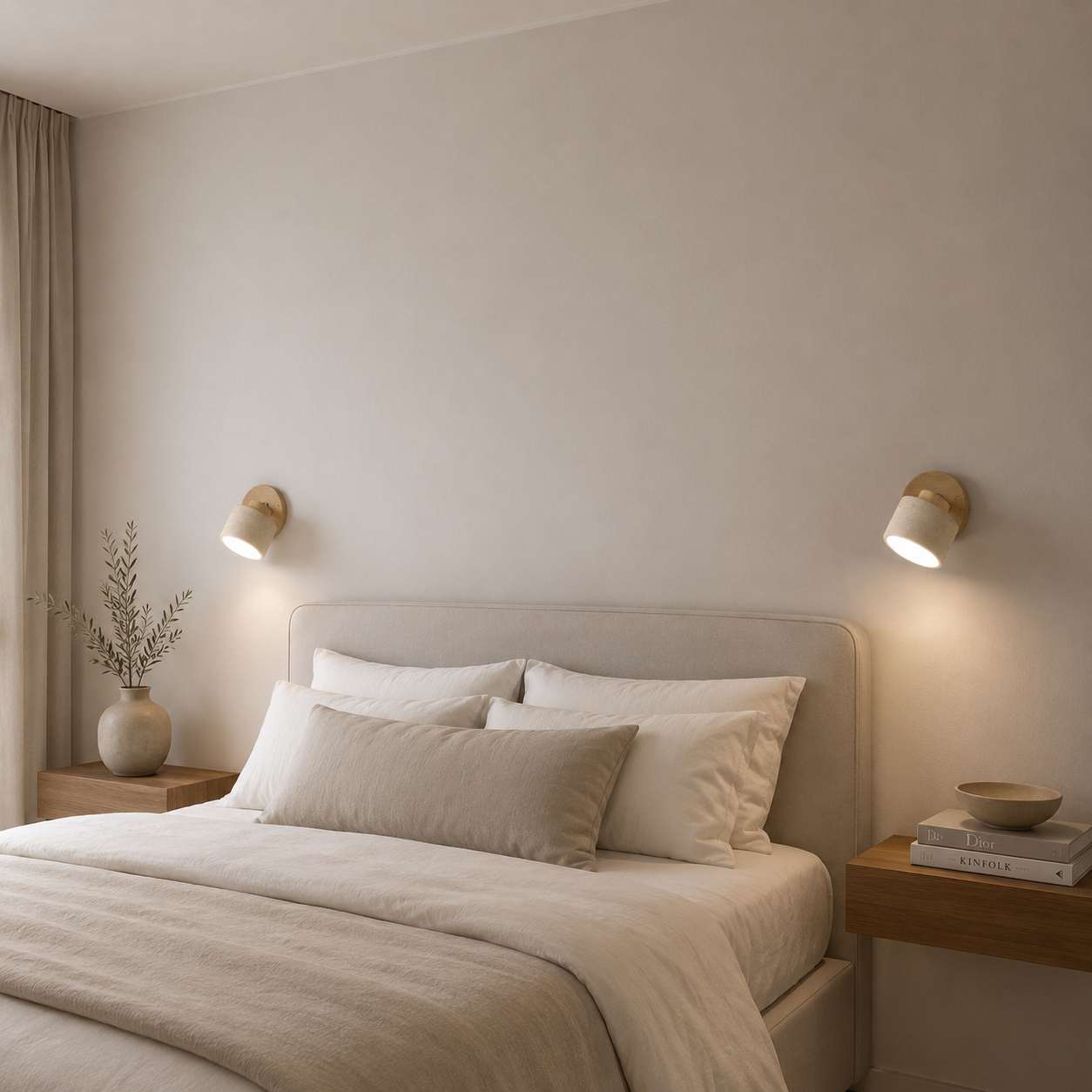 Casa Lumière Minimalistische Travertine Wandlamp - Verstelbare Wandverlichting