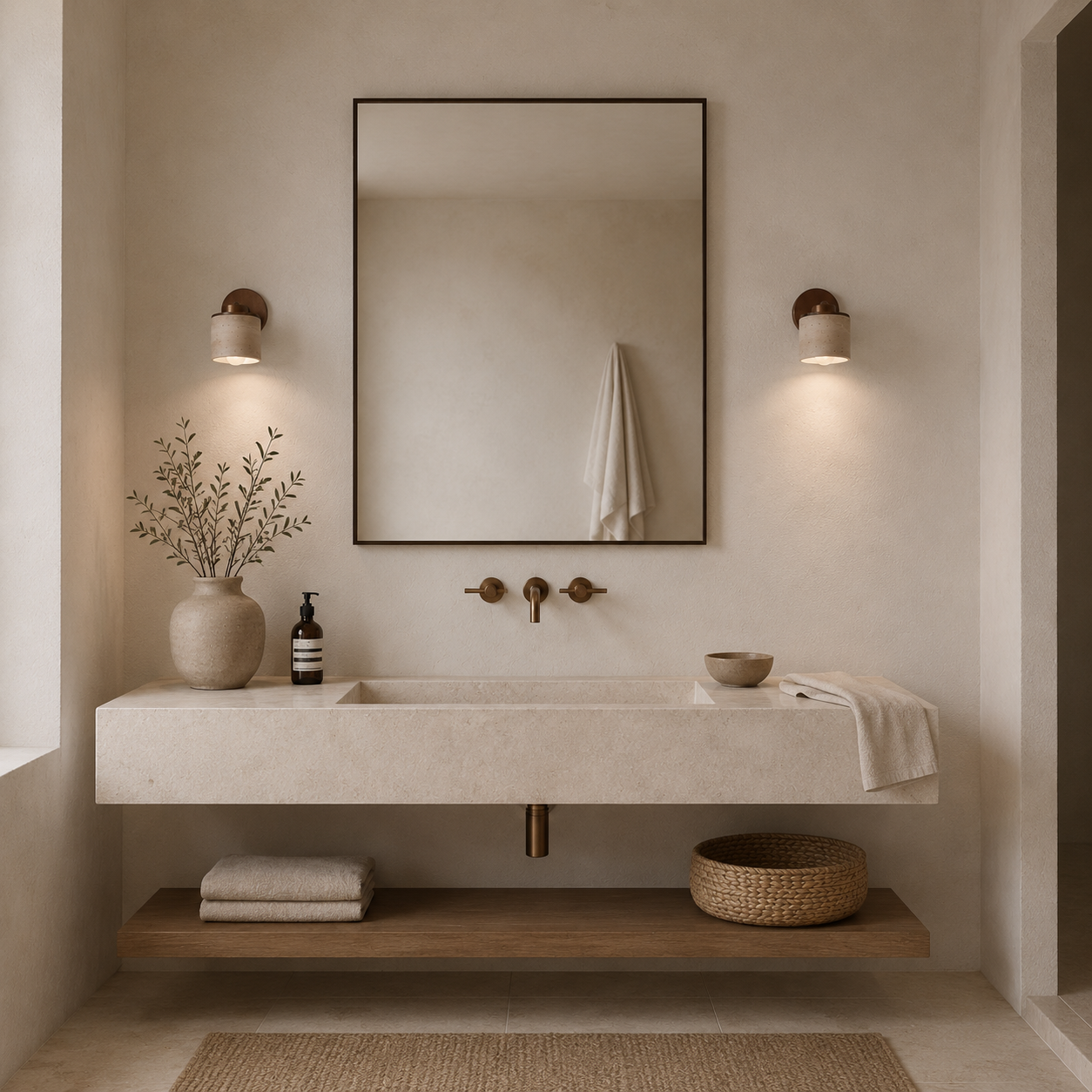 Casa Lumière Minimalistische Travertine Wandlamp - Verstelbare Wandverlichting