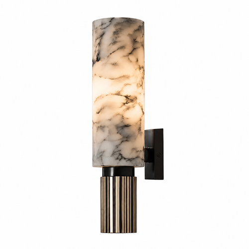 Casa Lumière Alabaster Wandlamp met Messing Behuizing
