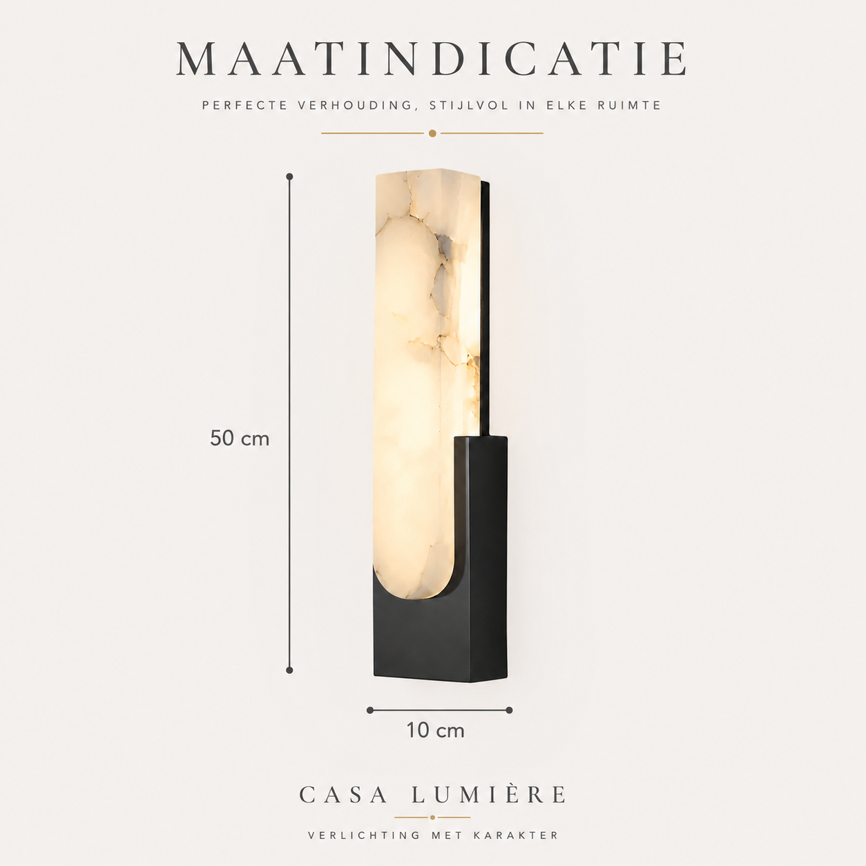 Casa Lumière Alabaster Wandlamp - Moderne Design Lamp Sfeerverlichting