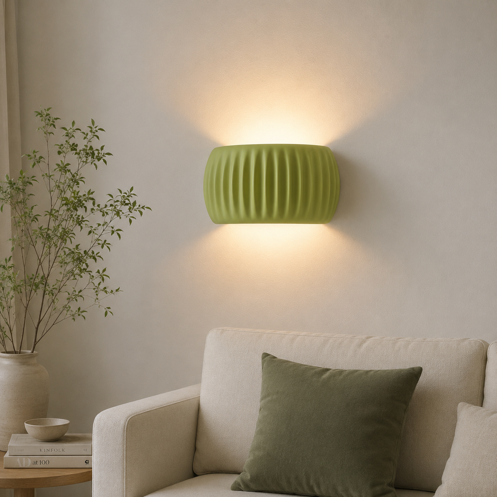 Casa Lumière Art Deco Resin Wandlamp - Terracotta Design