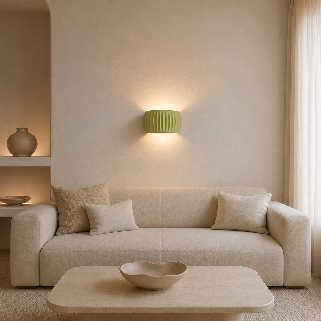 Casa Lumière Art Deco Resin Wandlamp - Terracotta Design