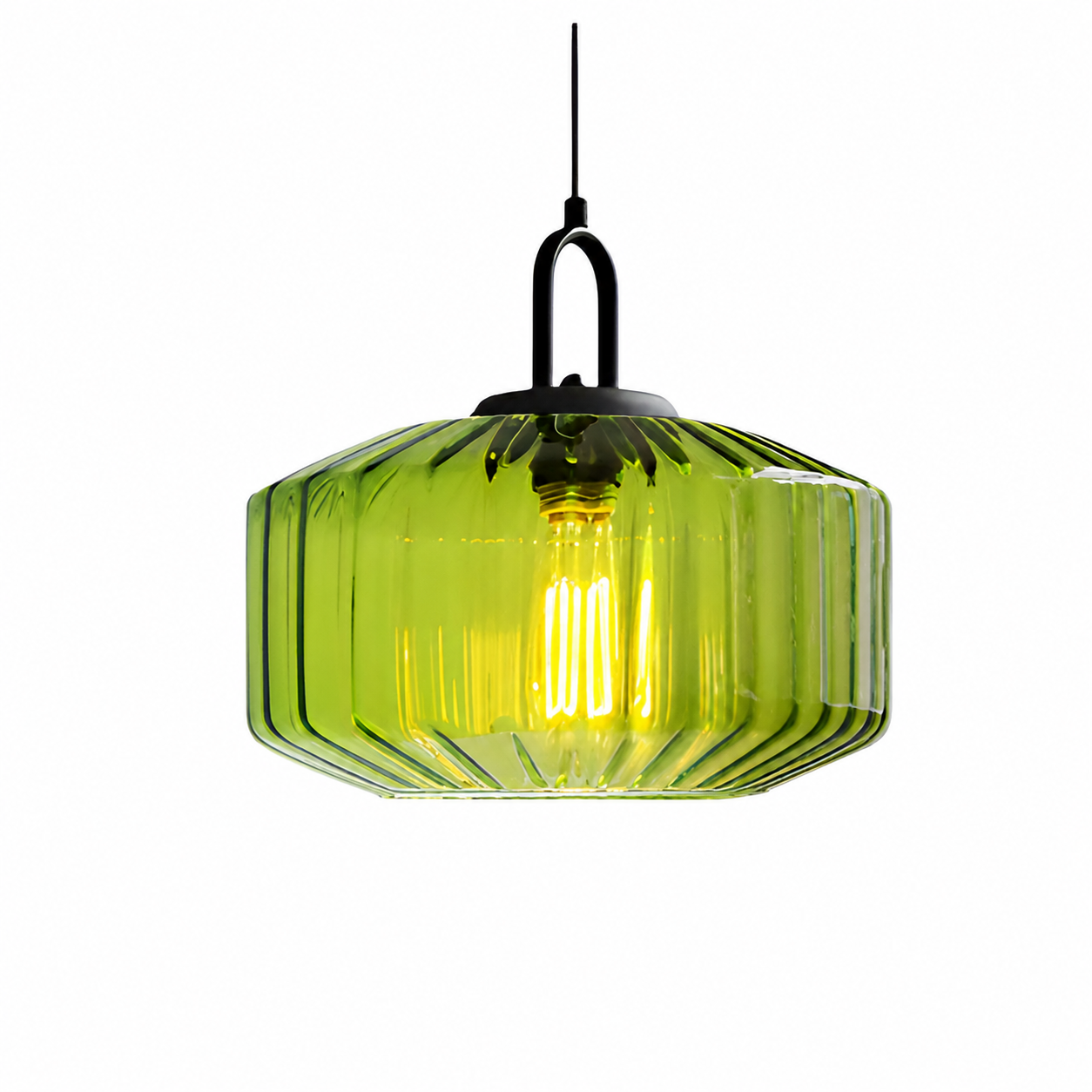 Casa Lumière Retro Glazen Hanglamp - Geribbeld Glas, Design Lamp Sfeerverlichting