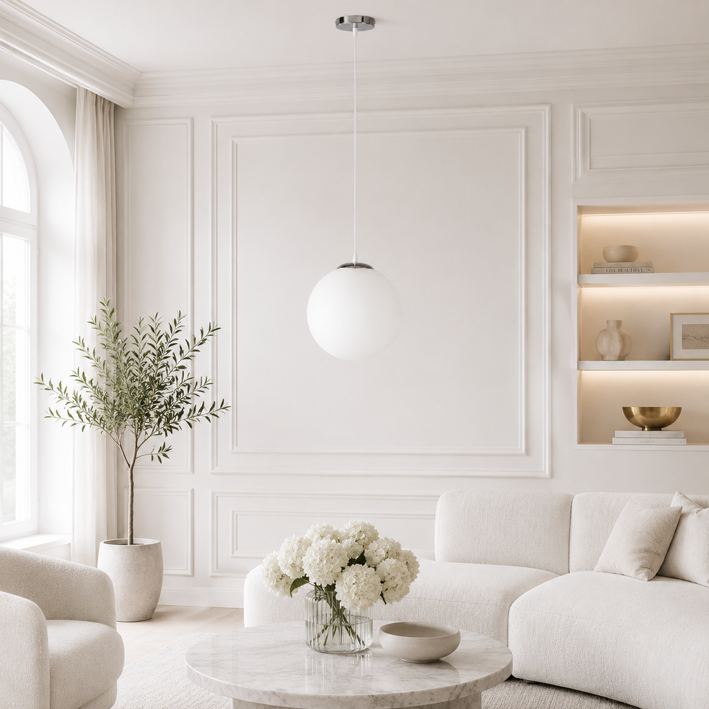 Casa Lumière Glazen Bol Hanglamp Nordic Design – Minimalistische Design Lamp