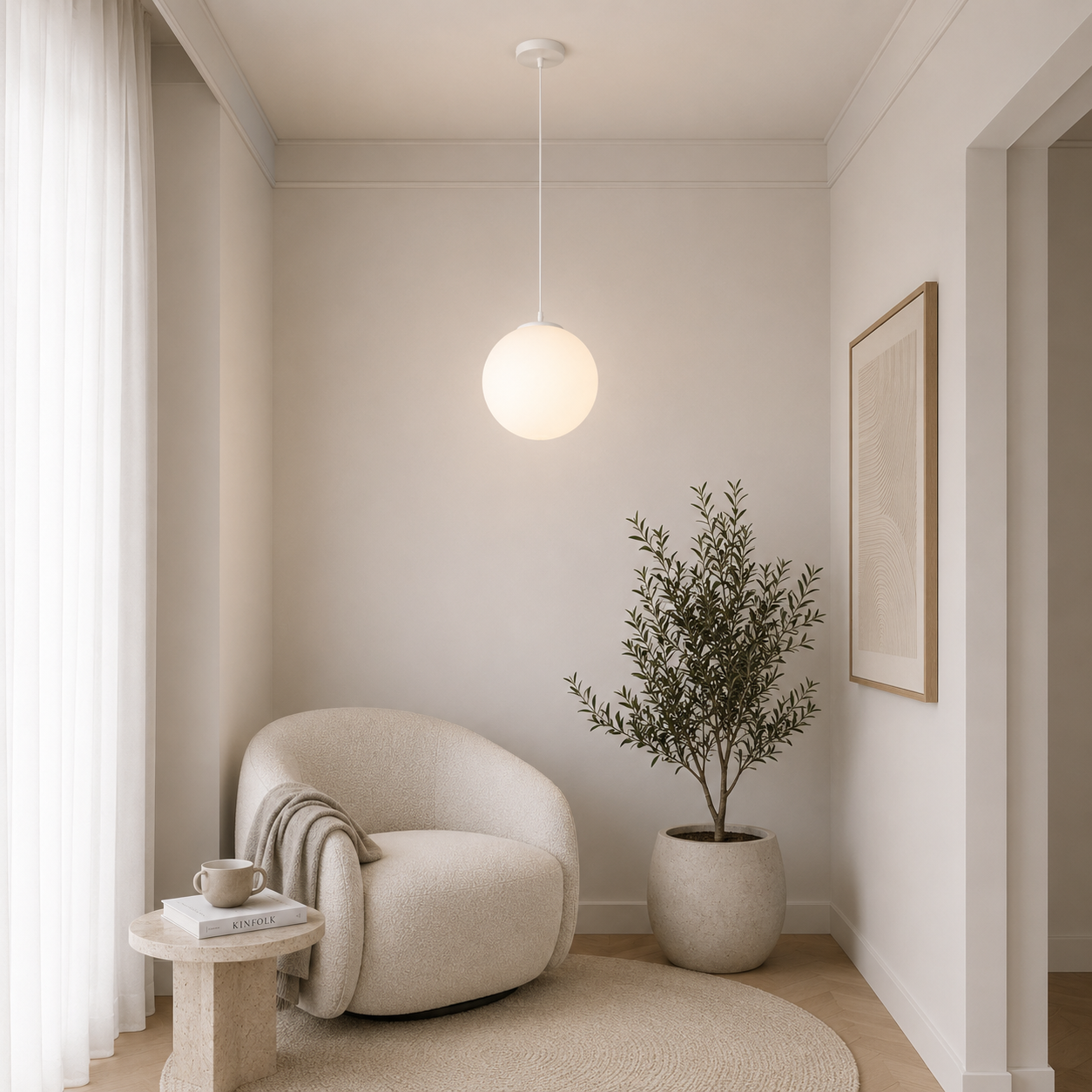 Casa Lumière Glazen Bol Hanglamp Nordic Design – Minimalistische Design Lamp
