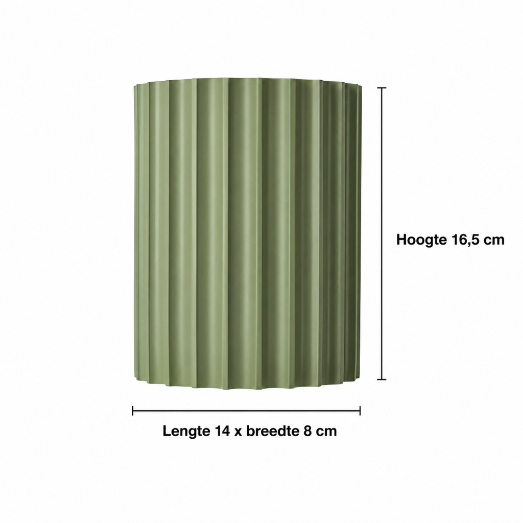 Casa Lumière Minimalistische Resin Wandlamp - Geribbelde Cilindervorm Up & Down Lamp