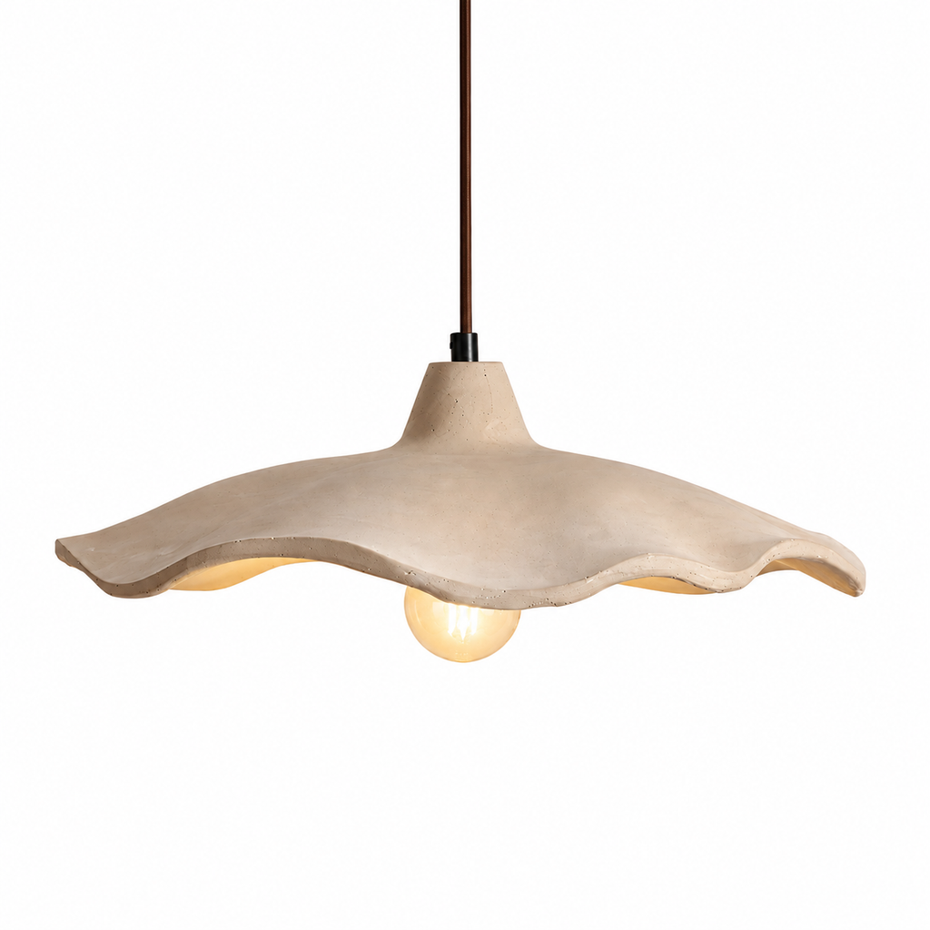 Casa Lumière Wabi-Sabi Bloemvormige Cement Hanglamp - Natuurlijk Materiaal & Zacht Diffuus Licht