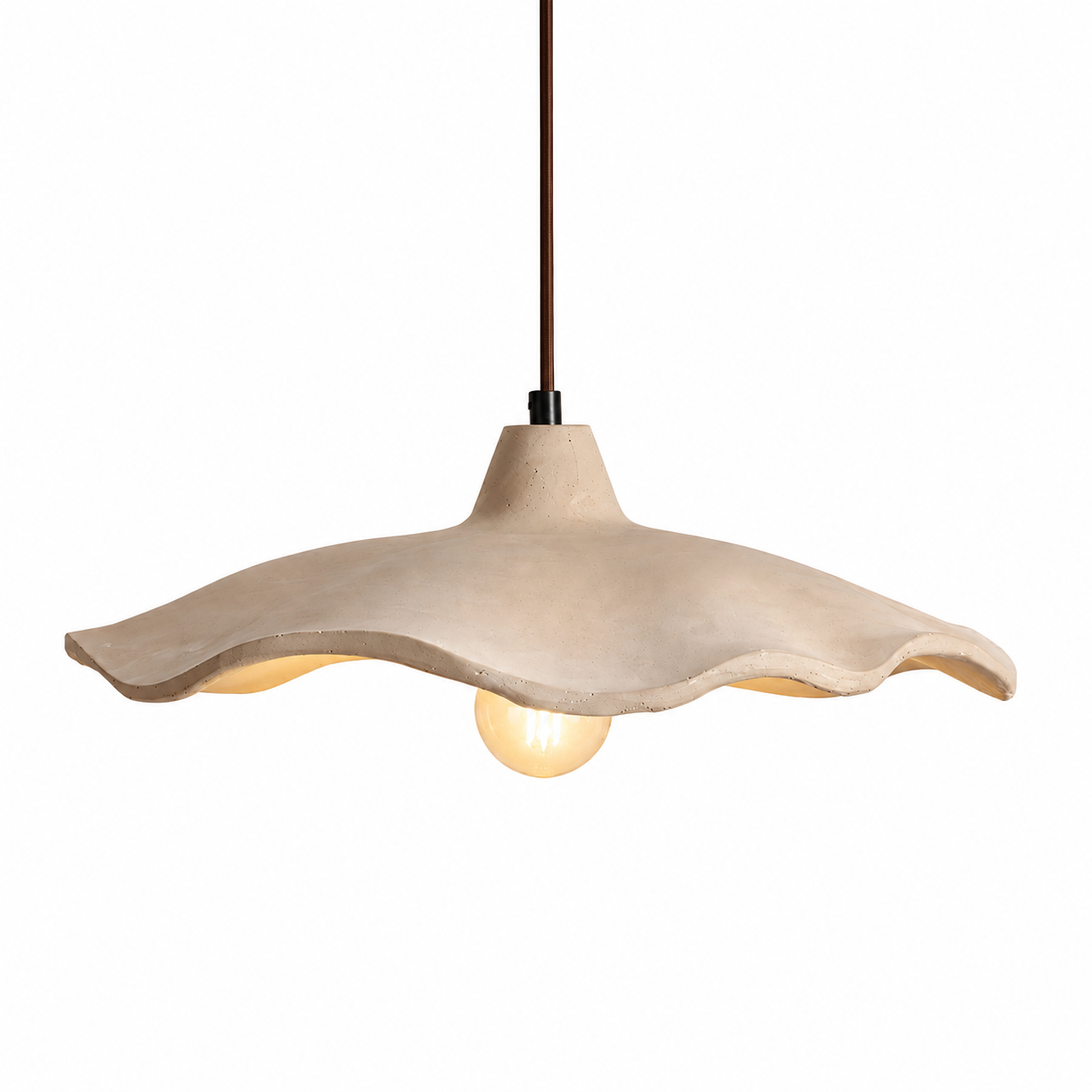Casa Lumière Wabi-Sabi Bloemvormige Cement Hanglamp - Natuurlijk Materiaal & Zacht Diffuus Licht