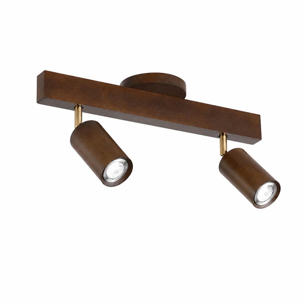 Casa Lumière Houten Track Plafondlamp - Design Lamp Warme Spotverlichting