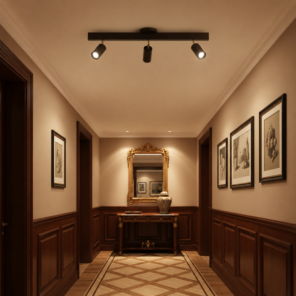 Casa Lumière Houten Track Plafondlamp - Design Lamp Warme Spotverlichting