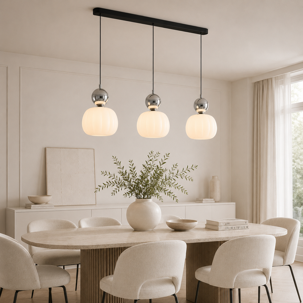 Casa Lumière Glazen Hanglamp - Decoratieve Bol Design Lamp