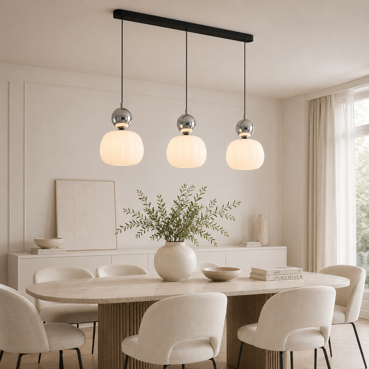 Casa Lumière Glazen Hanglamp - Decoratieve Bol Design Lamp