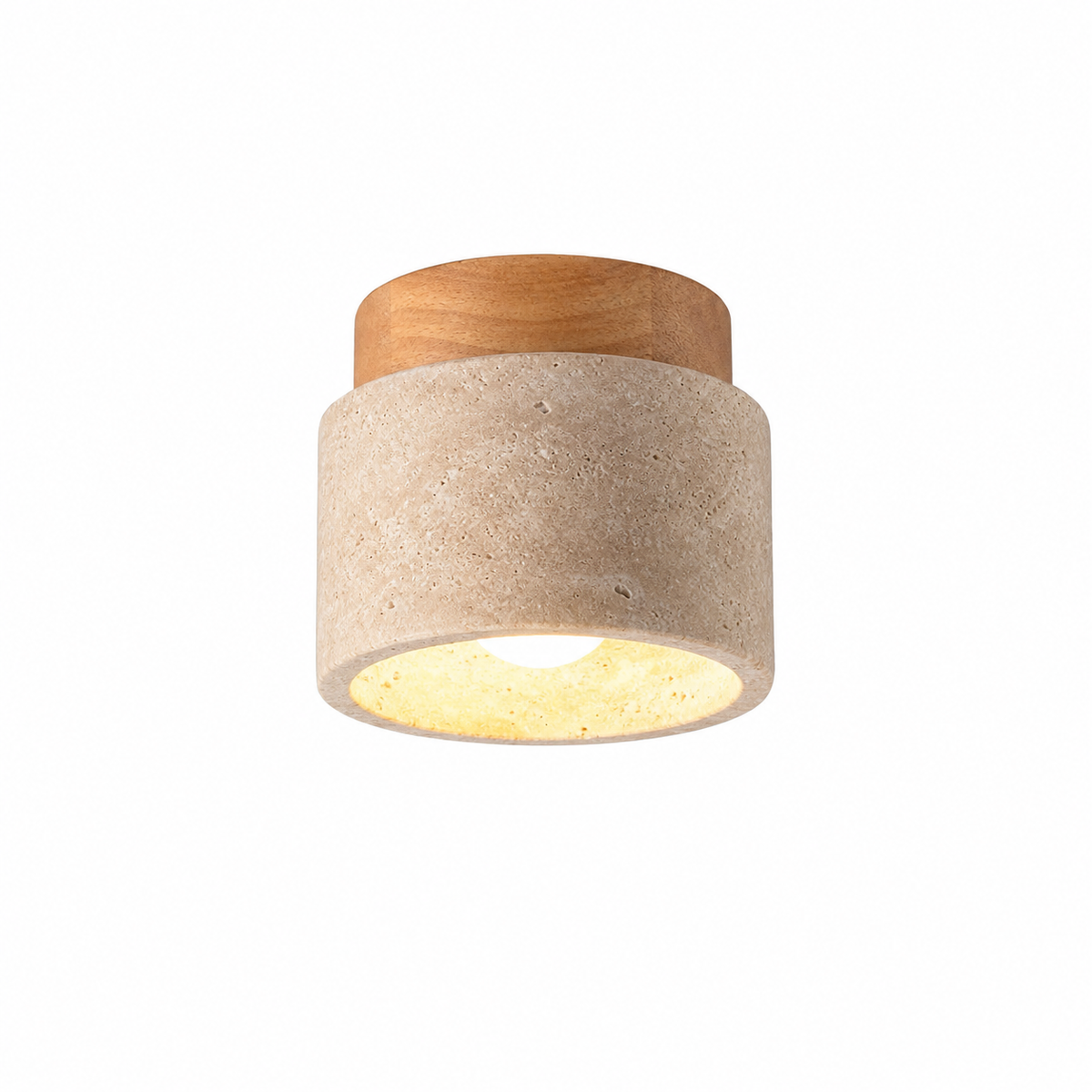 Casa Lumière Travertine Plafondlamp - Natuursteen Spotverlichting
