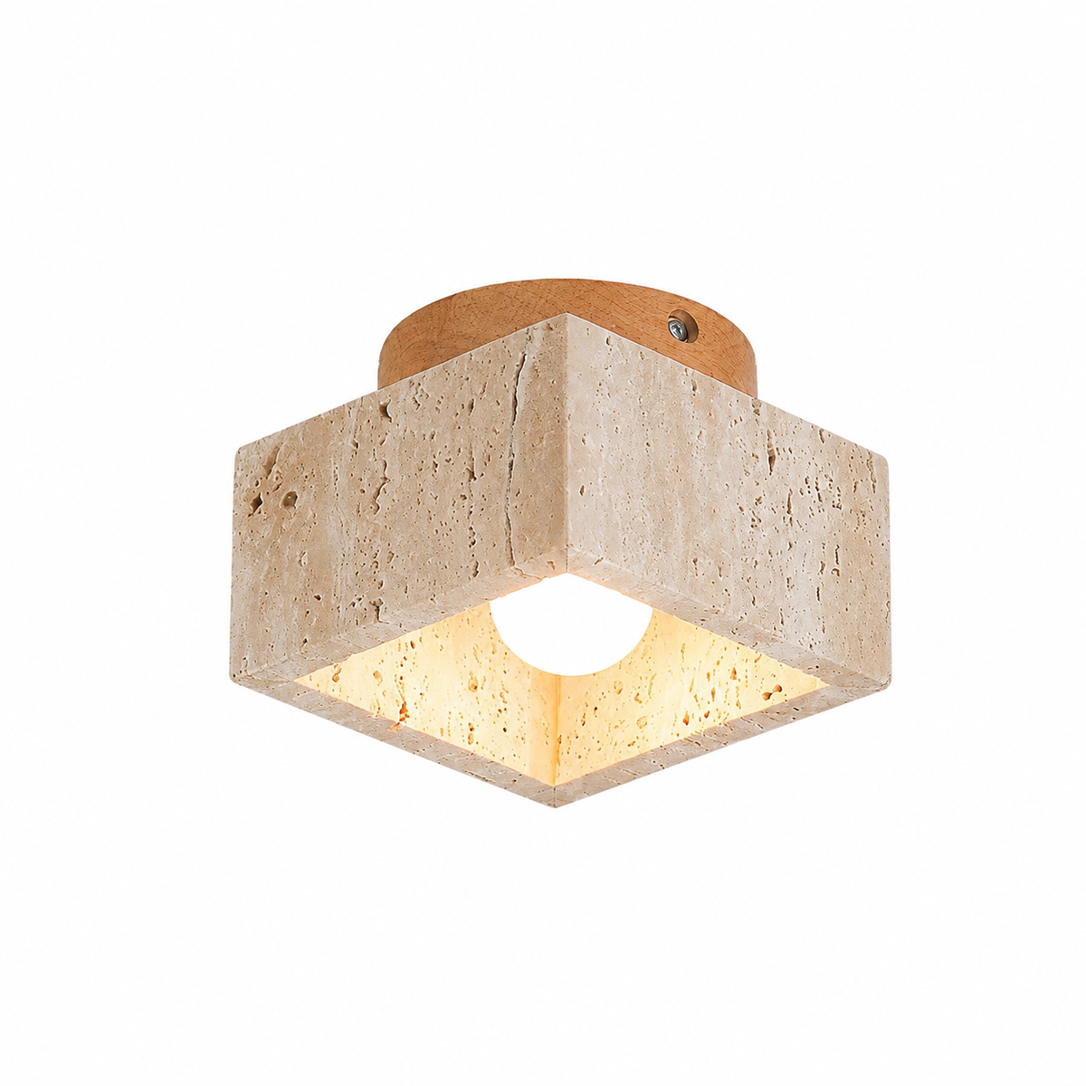 Casa Lumière Travertine Plafondlamp - Natuursteen Spotverlichting