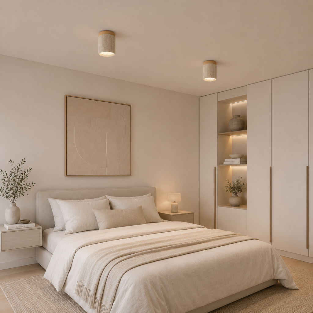 Casa Lumière Travertine Plafondlamp - Natuursteen Spotverlichting