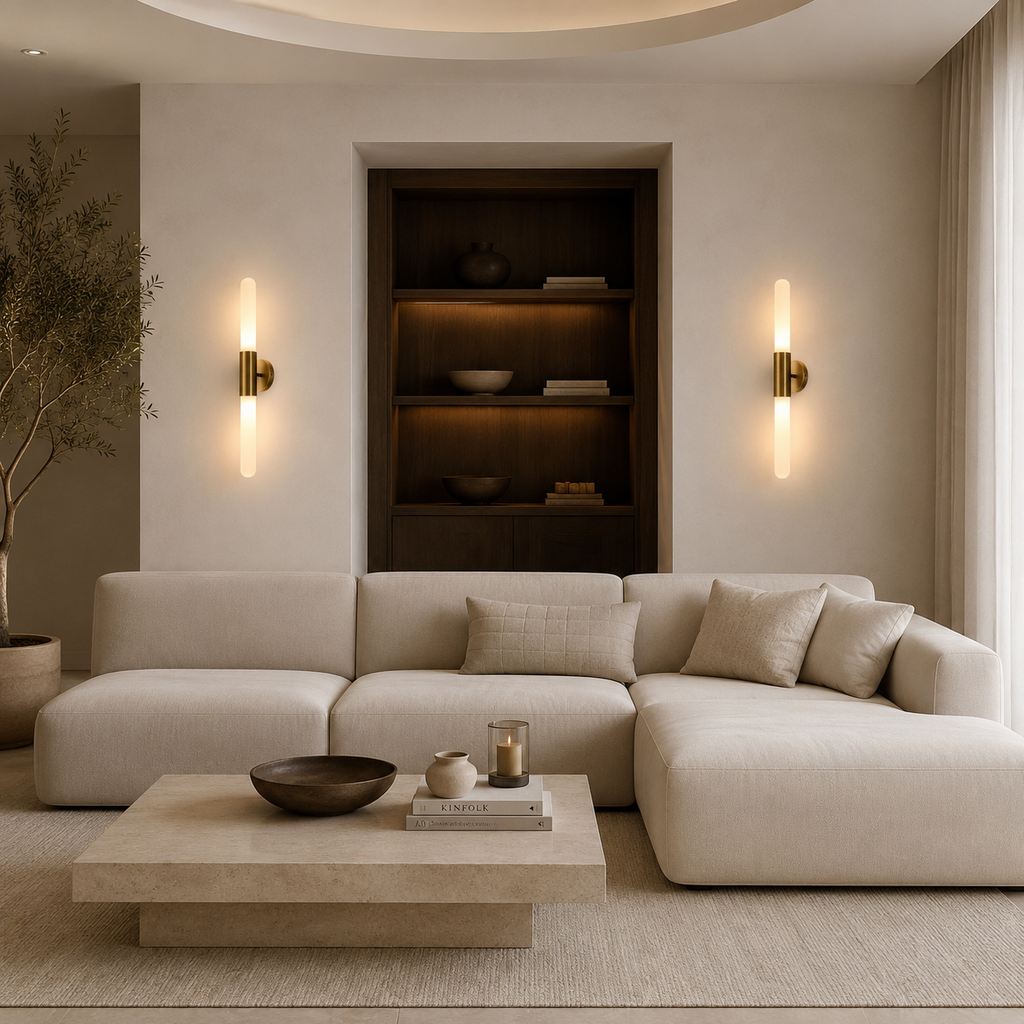 Casa Lumière Luxe Nordic Wandlamp - Geribbeld Glas & Metalen Houder