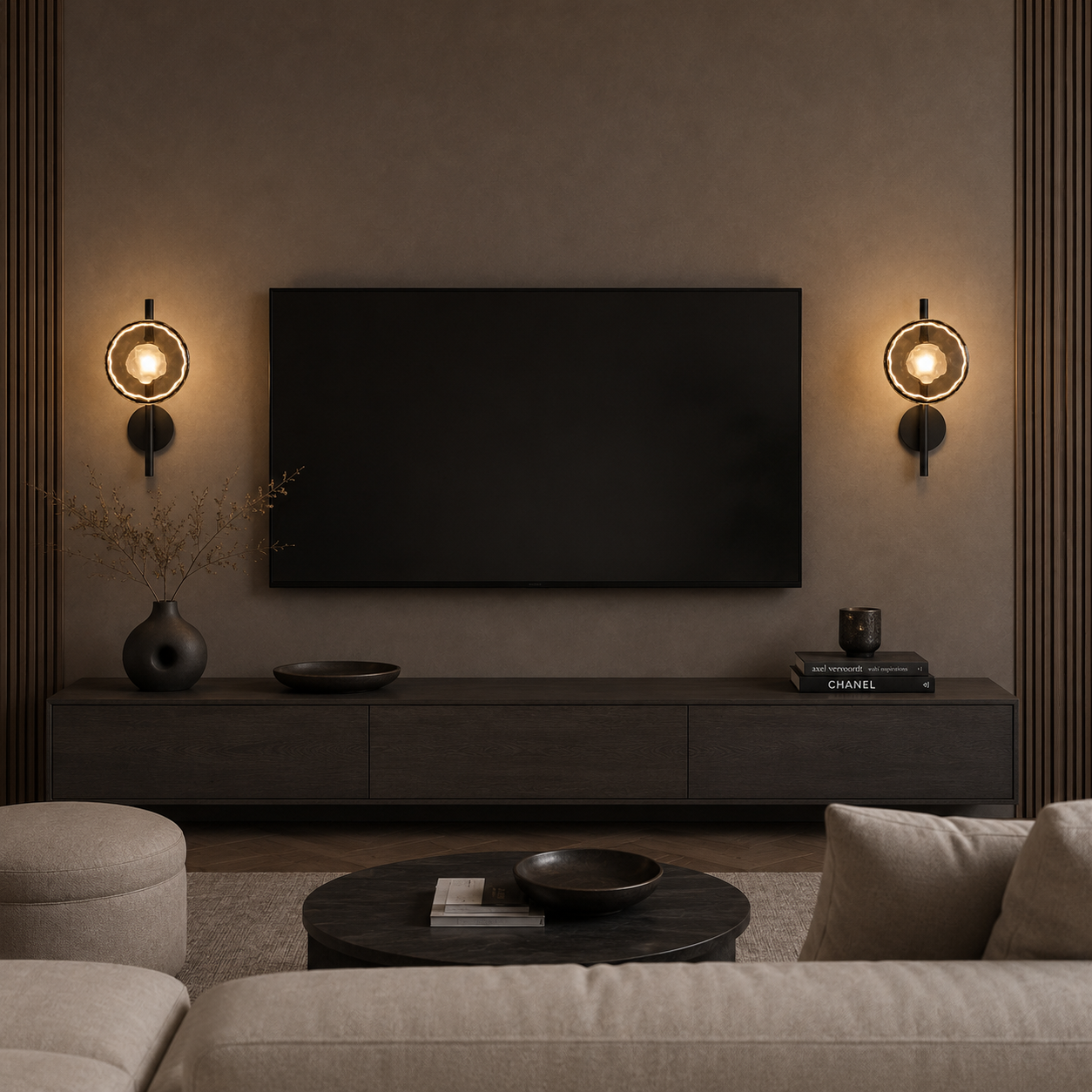Casa Lumière Nordic Glazen Wandlamp - Ronde Design Lamp met Sfeerverlichting