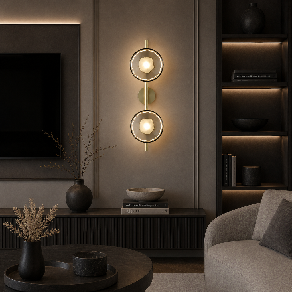 Casa Lumière Nordic Glazen Wandlamp - Ronde Design Lamp met Sfeerverlichting