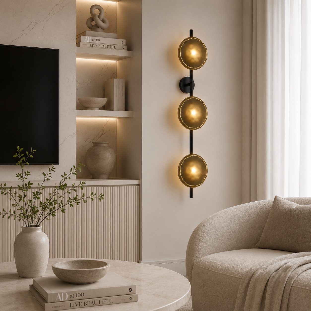 Casa Lumière Nordic Glazen Wandlamp - Ronde Design Lamp met Sfeerverlichting