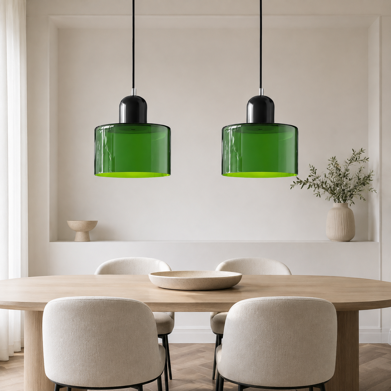 Casa Lumière Retro Glazen Hanglamp - Design Lamp Sfeerverlichting